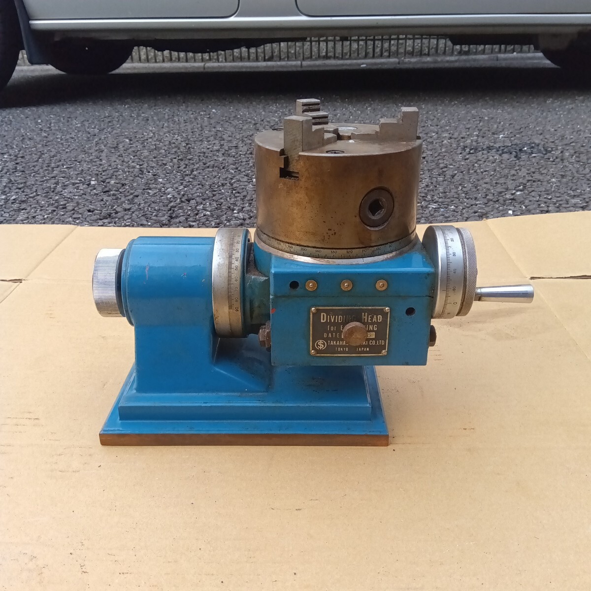 ☆値下げ34000円☆ DIVIDING HEAD 高橋精機 割出し台 三つ爪 3 ☆値下げ34000円☆ DIVIDING HEAD 高橋精機 割出し台 三つ爪 3