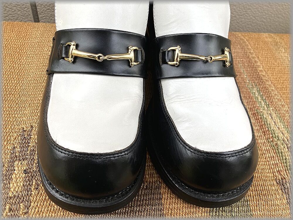 *Shellys LONDON Sherry z London USA производства bit Loafer чёрный × белый UK6* осмотр Vintage обувь ботинки Англия Dr. Martens 