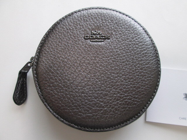 COACH コーチ 丸型 コインケース ユニセックス グレー ガンメタ COACH コーチ 丸型 コインケース ユニセックス グレー ガンメタ