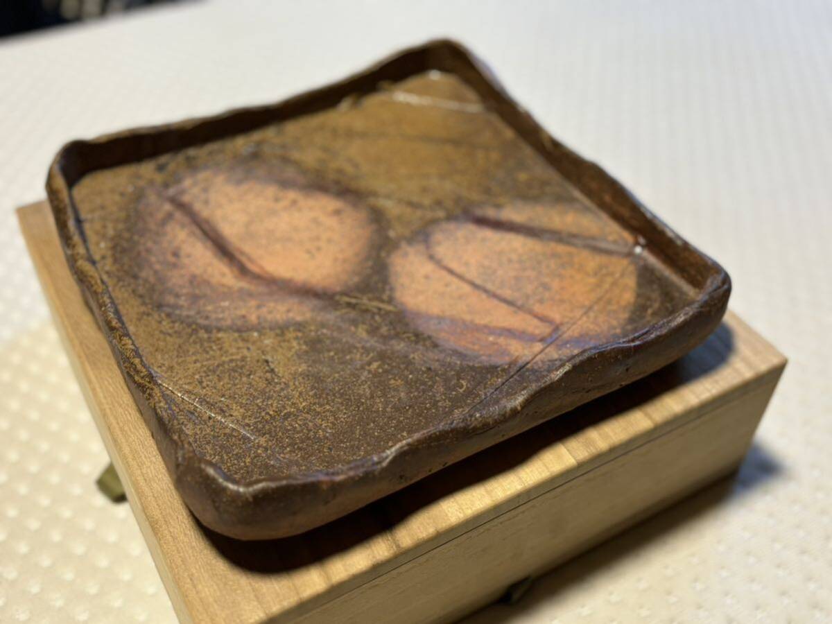 四方皿　大　12　備前焼 四方皿大12備前焼