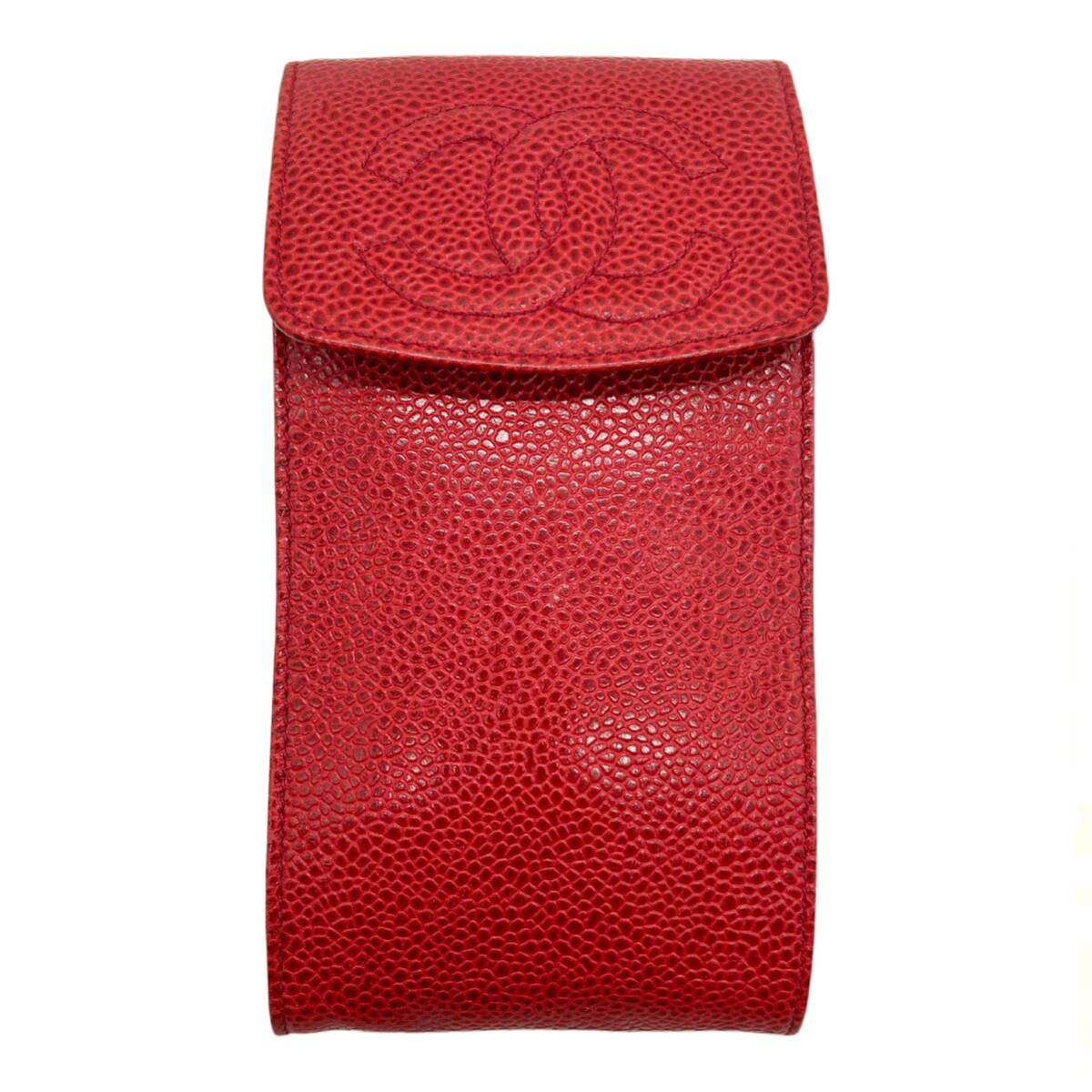 CHANEL 眼鏡ケース キャビアスキン ココマーク ブラック CHANEL 眼鏡ケース キャビアスキン ココマーク ブラック