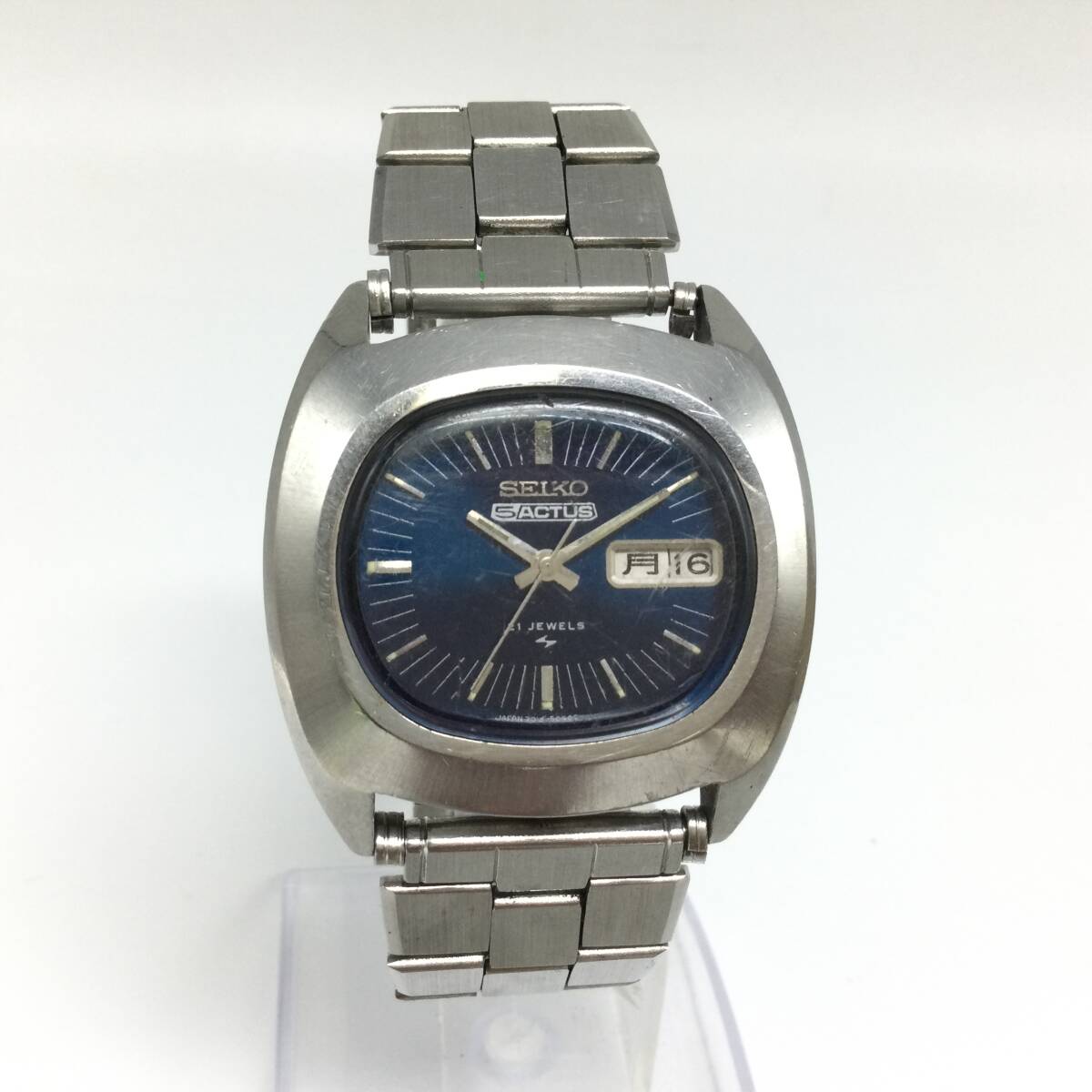 D62◆【AT/不動】SEIKO セイコー 5アクタス 7019-5040 メンズ腕時計 自動巻 デイデイト 社外ベルト 現状品 ジャンク品