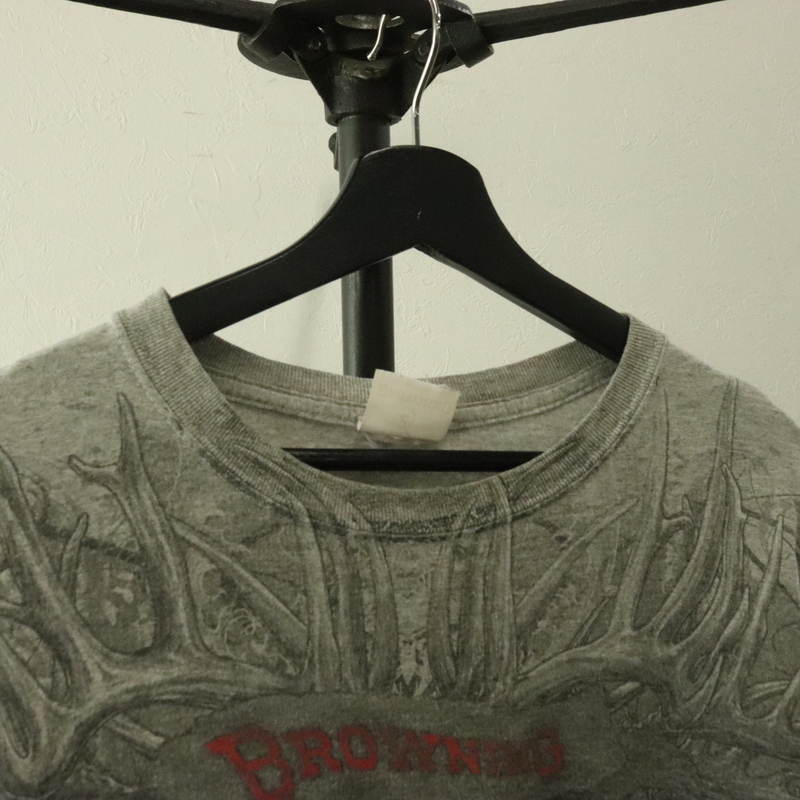 E746 2000年代制 BROWNING 半袖プリントTシャツ■00s 約XSサイズ イエロー アニマル アメカジ ストリート 古著 古著卸 激安 希少 90s 80s