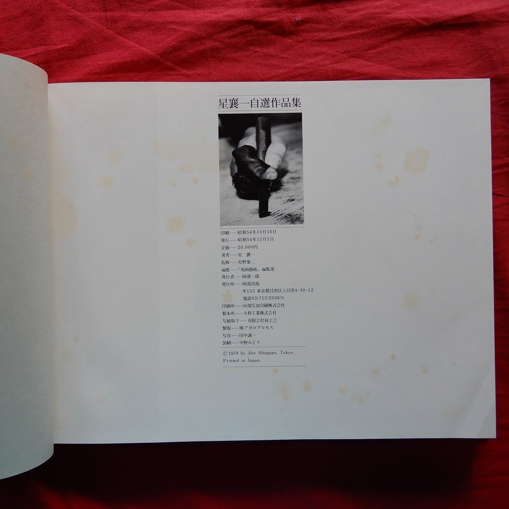 大型c【星襄一自選作品集/昭和54年・阿部出版】新潟生まれ→台南 大型c【星襄一自選作品集/昭和54年・阿部出版】新潟生まれ→台南