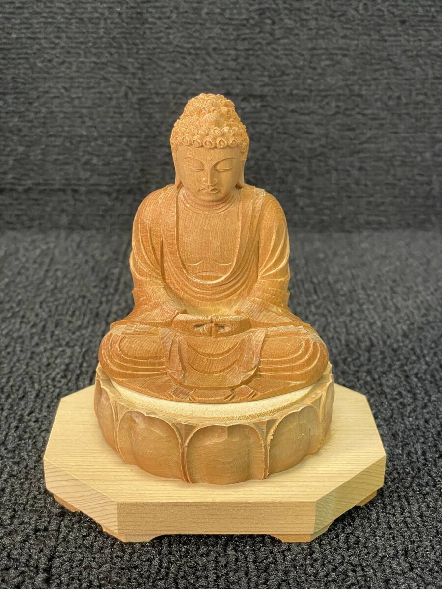 まごころ堂　寺院収集品の仏像　木製　昭和初期　高さ11.5㎝　幅9.5㎝（V）　6074　M