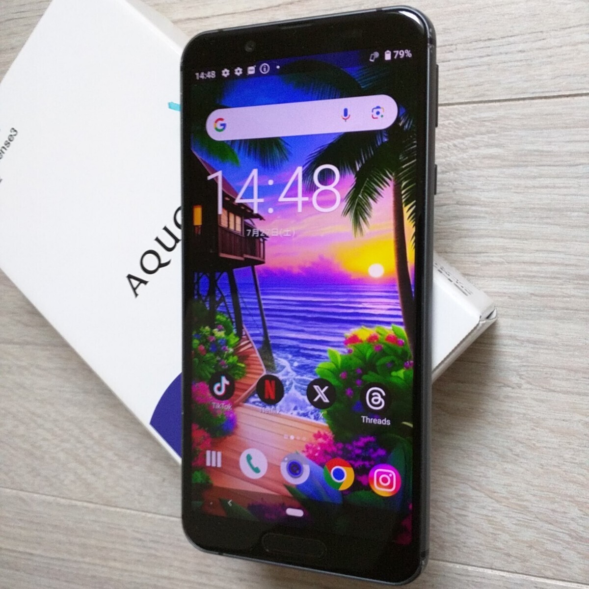 SHARP　「AQUOS sense3」 アクオスセンス3　ちょっとだけ訳アリです。　RAM4GB.ROM64GB 　 SH-02M　安心のドコモ製　SIMロック解除済み