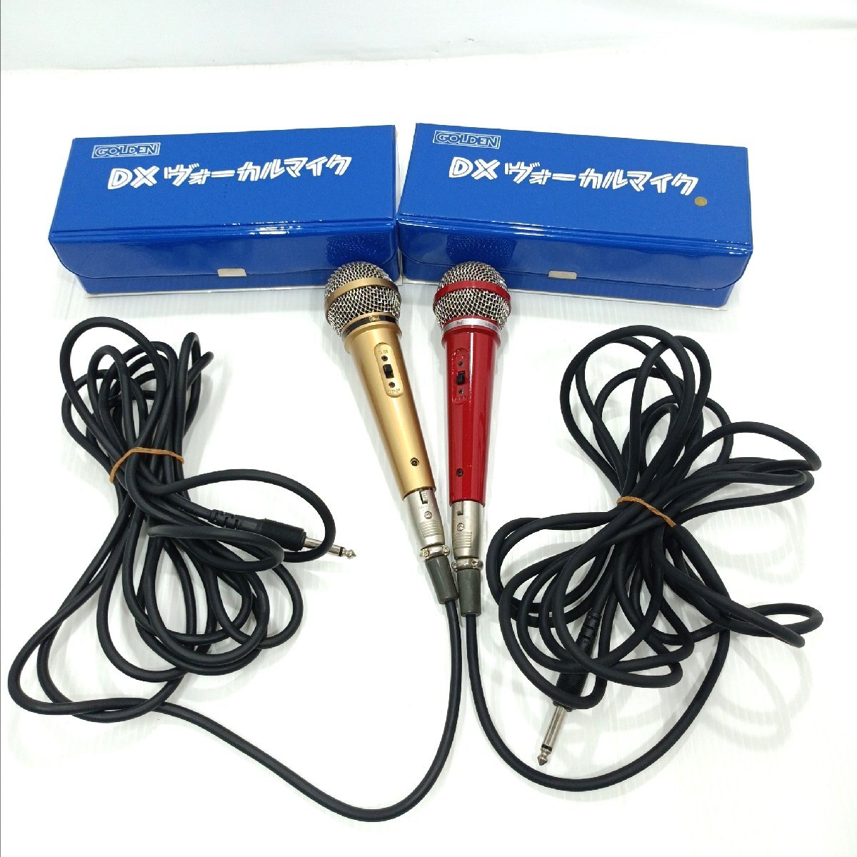 GOLDEN DXヴォーカルマイク 2本セット 赤 ゴールド UD-263 GOLDEN DXヴォーカルマイク 2本セット 赤 ゴールド UD-263