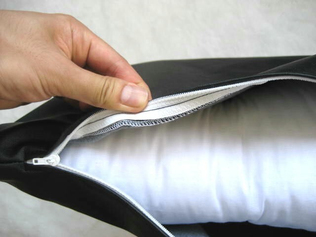 ２個セットまとめ買いがお買い得?背當てクッション４５角(合皮合成皮革レザー )ヌードクッション付き、ブラック、４５×４５cm、おしゃれ