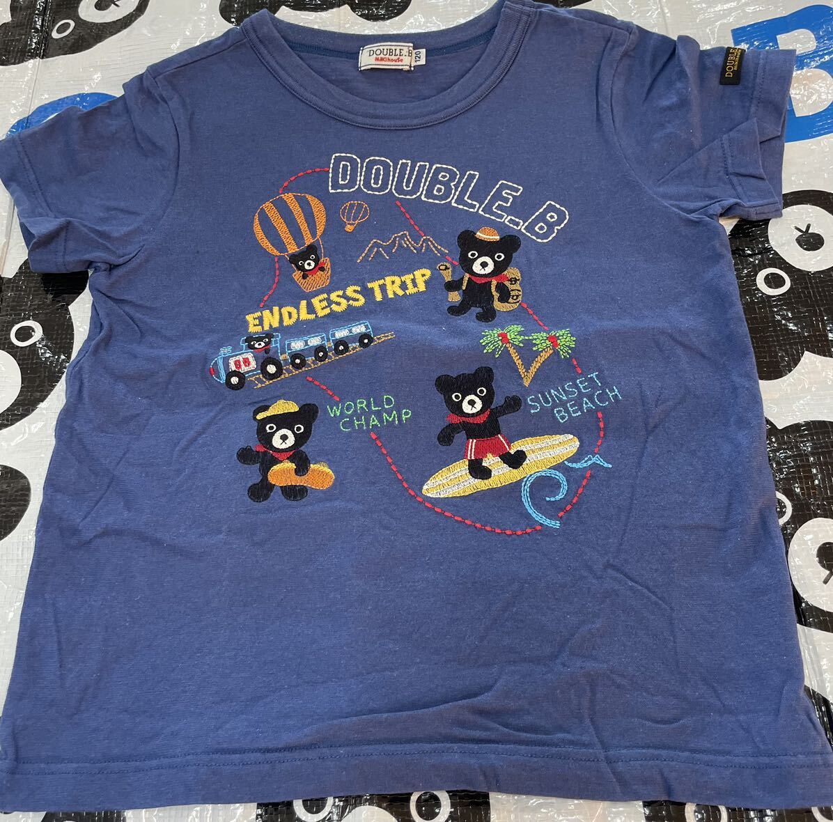 ミキハウス　ダブルB 青色　120cm 半袖Tシャツ 他サイズ　色　あり
