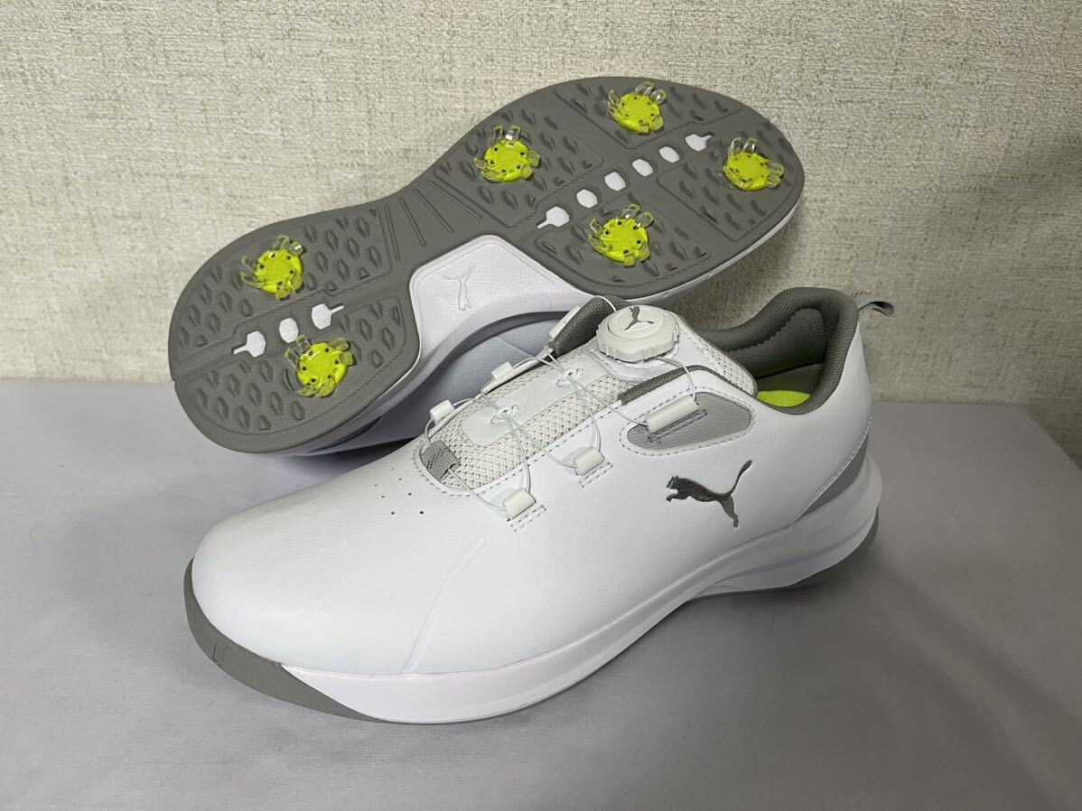 送料無料◆新品◆PUMA GOLF フュージョン FX ディスク ソフトスパイク ゴルフシューズ◆(27.5)◆195029-01◆プーマ ゴルフ