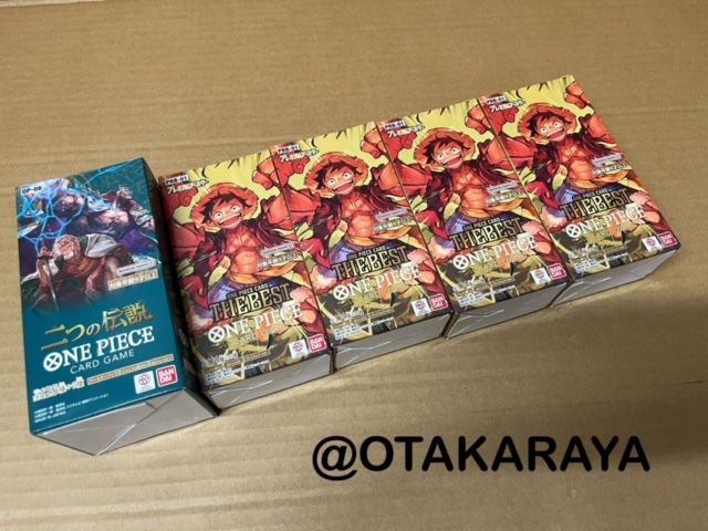 ★送料無料★ワンオーナー品★BOX未開封品(テープ付)★ONE PIECEカードゲーム「二つの伝説」「プレミアムブースターTHE BEST」