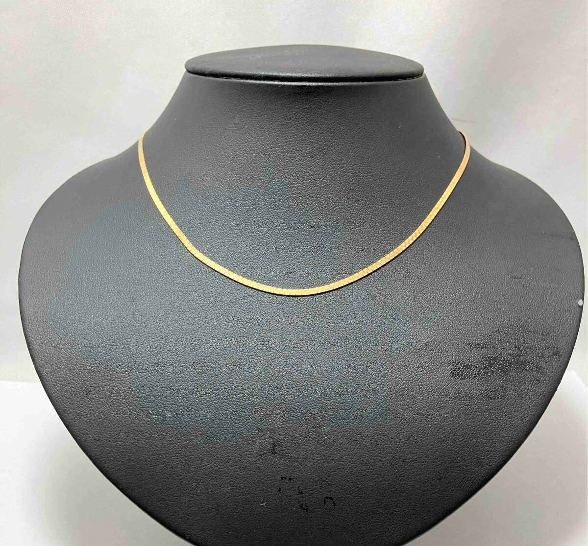 K18 約4.7g 約40cm フラットデザインチェーン ネックレス 店舗受取可