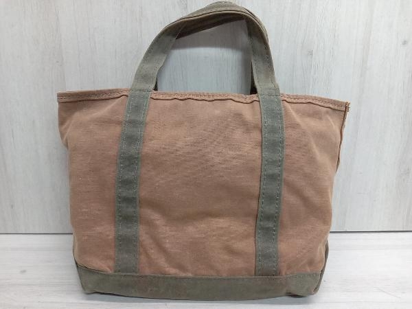 最安値に挑戦! 297021 エルエルビーン L.L.BEAN トートバッグ 横幅約42cm ブラウン×モスグリーン オイルド ワックスキャンバス 男性用