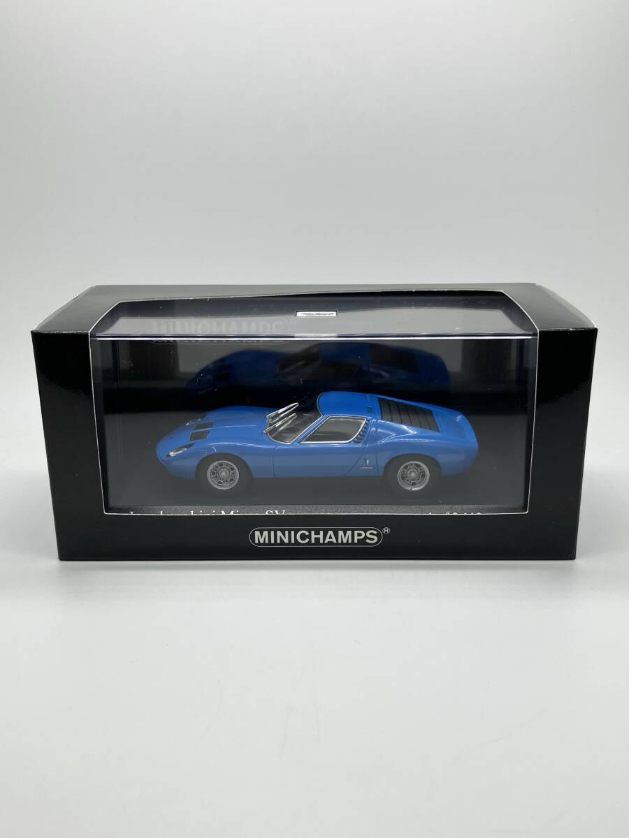 [箱付] MINICHAMPS ミニチャンプス Lamborghini Miura ランボルギーニ ミウラ SV Azzuro アズーロ 青 ブルー ミニカー