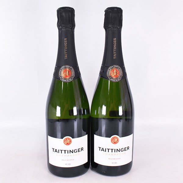 1円～★2本セット★テタンジェ ブリュット レゼルヴ 750ml 12.5% シャンパーニュ TAITTINGER I01S137