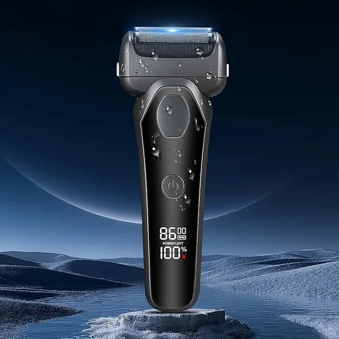 メンズシェーバー 髭剃り 電気シェーバー 【Ai技術・深剃り刃・低騒音】電動シェーバー 往復式 2段階変速 ひげそり 深剃り 電気 A184