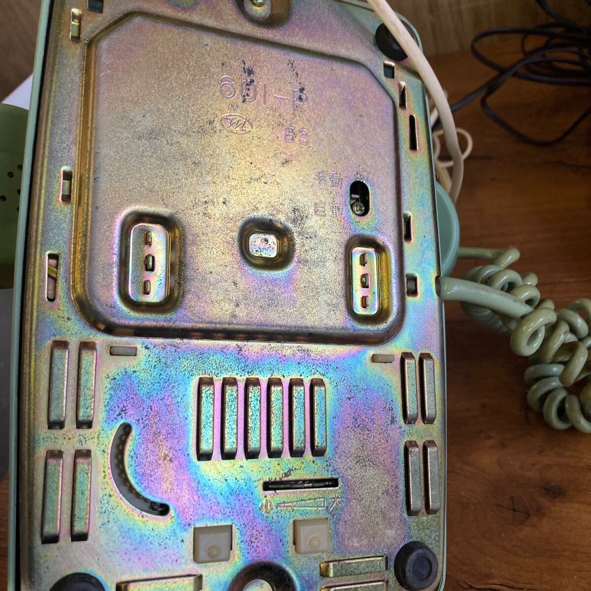 昭和レトロ プッシュボタン式電話機 プッシュホン 601-P NY-83