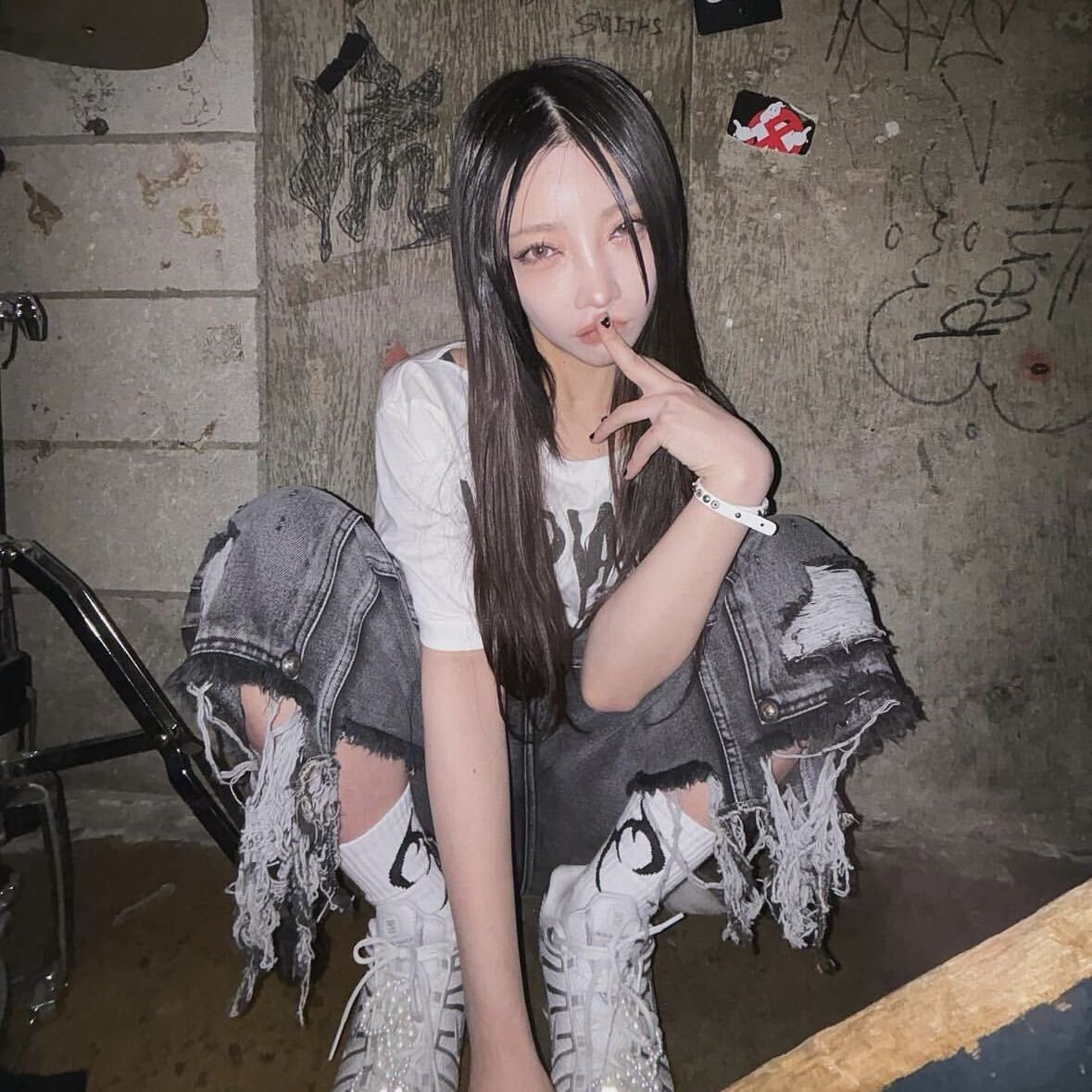 Thug Club】 double knee short denim blk サグクラブ デニム Thug Club】 double knee short denim blk サグクラブ デニム