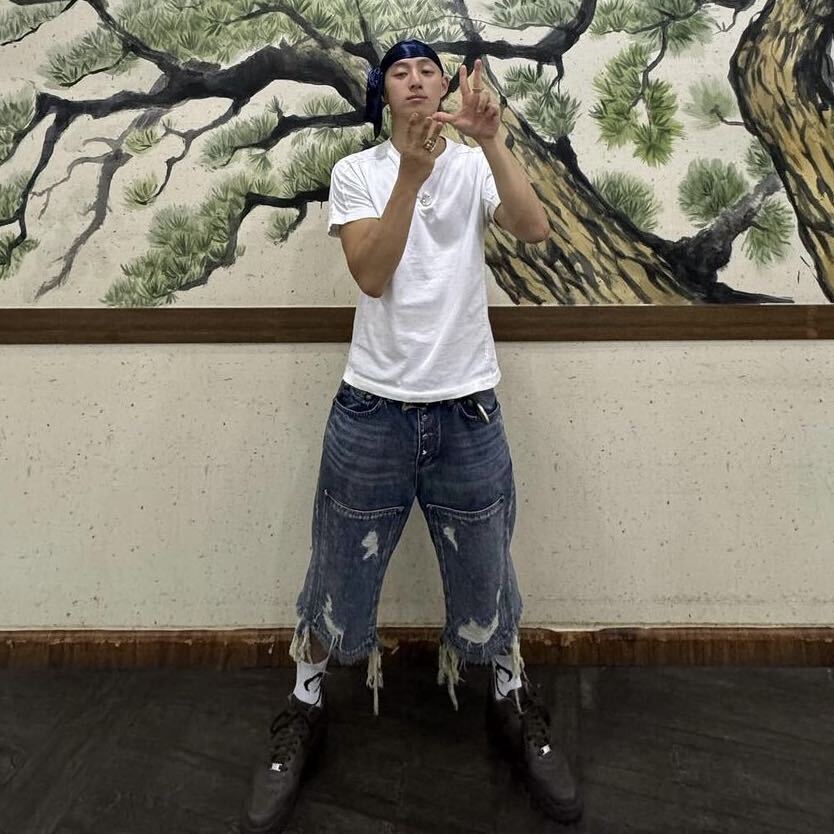 Thug Club】 double knee short denim blk サグクラブ デニム Thug Club】 double knee short denim blk サグクラブ デニム