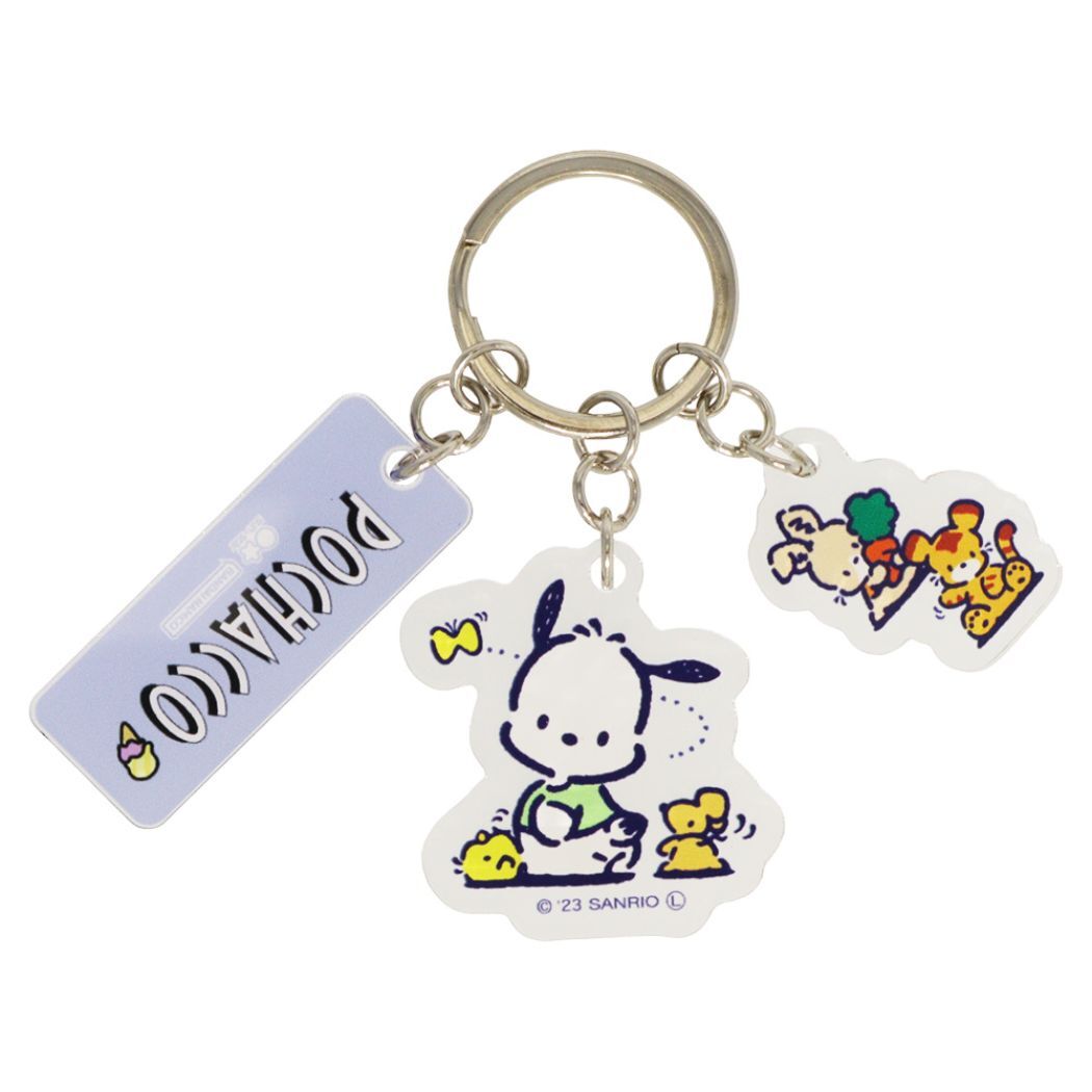  Pochacco key ring acrylic fiber key holder retro Sanrio character z2 Sanrio Sunstar stationery 