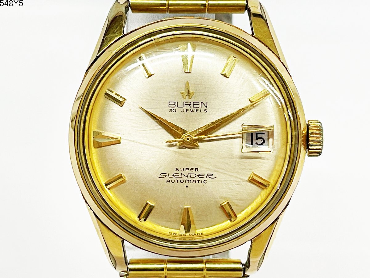 BUREN SUPER SLENDER AUTOMATIC ビューレン 腕時計 Yahoo!オークション - 稼働品 BUREN ビューレン SUPER SLENDER