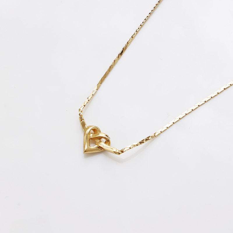  Christian Dior Christian Dior колье стразы Heart Gold 