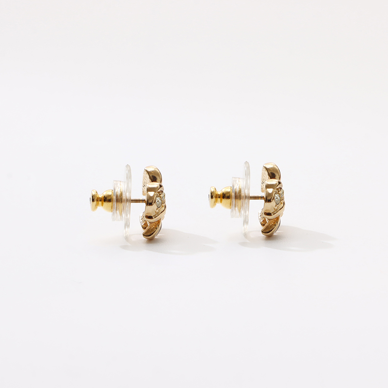  Christian Dior Christian Dior серьги Vintage стразы лента Gold 