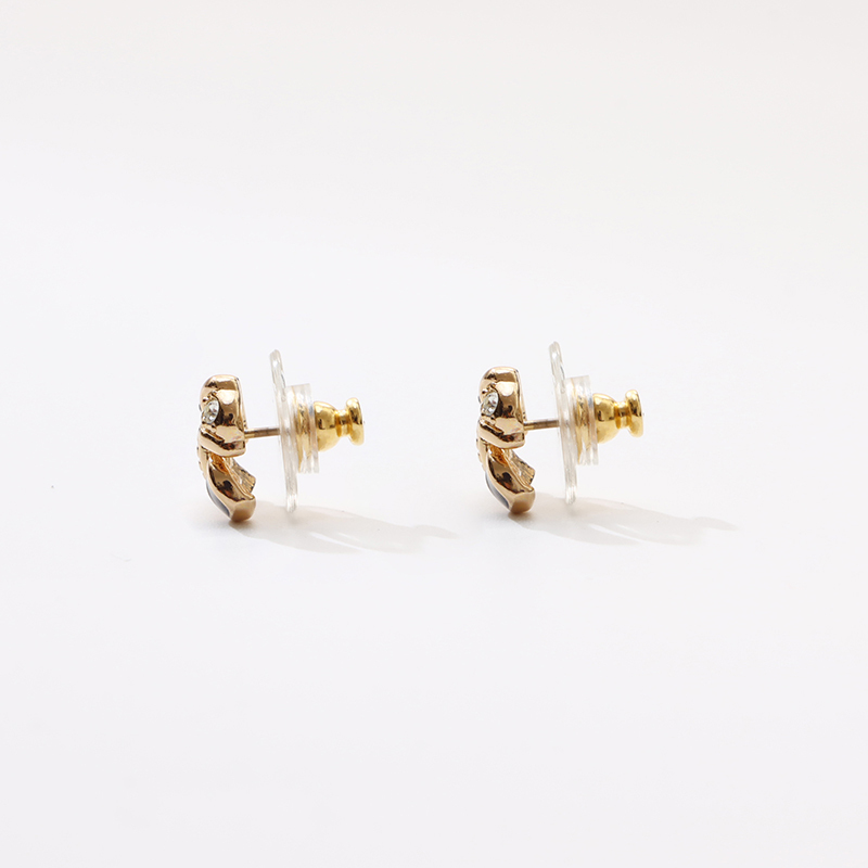  Christian Dior Christian Dior серьги Vintage стразы лента Gold 