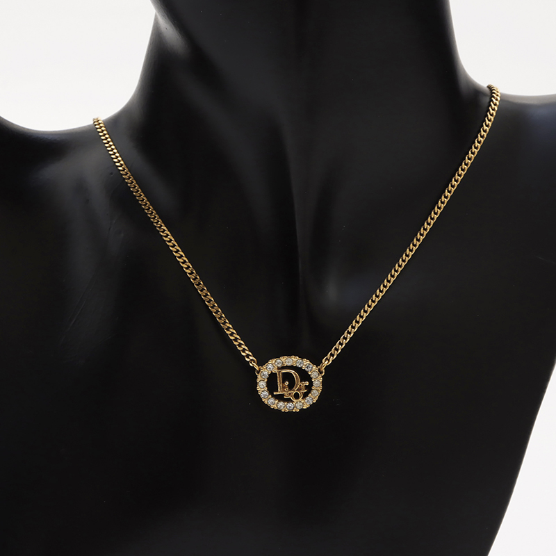  Christian Dior Christian Dior колье Vintage стразы Gold 