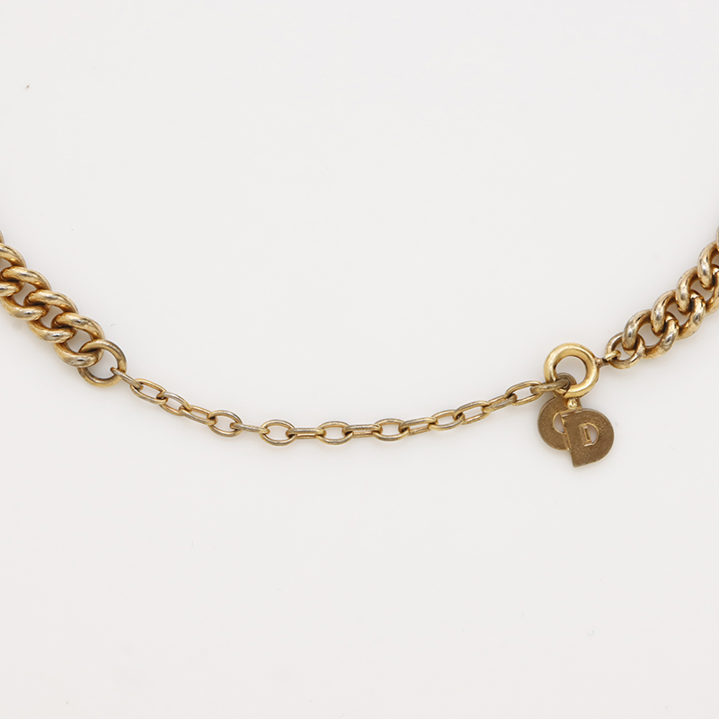  Christian Dior Christian Dior колье Vintage стразы Gold 