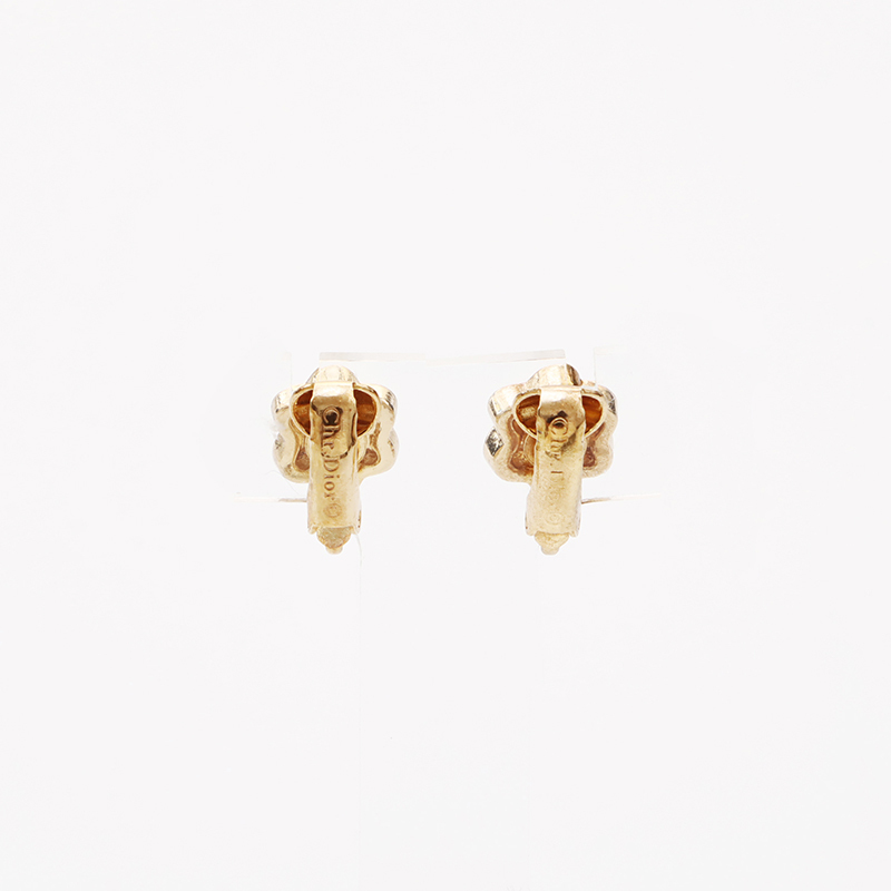  Christian Dior Christian Dior серьги Vintage стразы Gold 