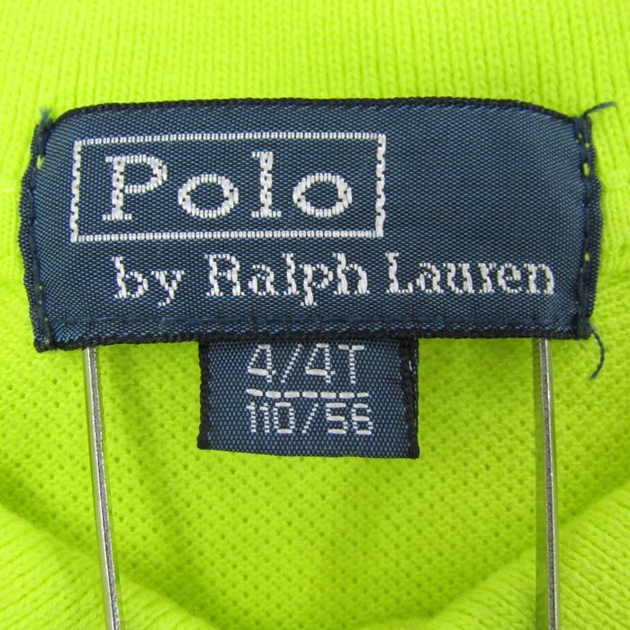  Polo * Ralph Lauren рубашка-поло с коротким рукавом Bick po колено номер 3 tops Kids для мальчика 110 размер зеленый POLO RALPH LAUREN