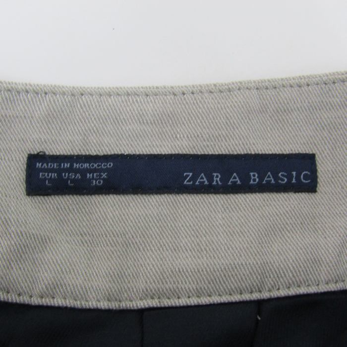  Zara Basic мини-юбка низ женский L размер бежевый ZARA BASIC