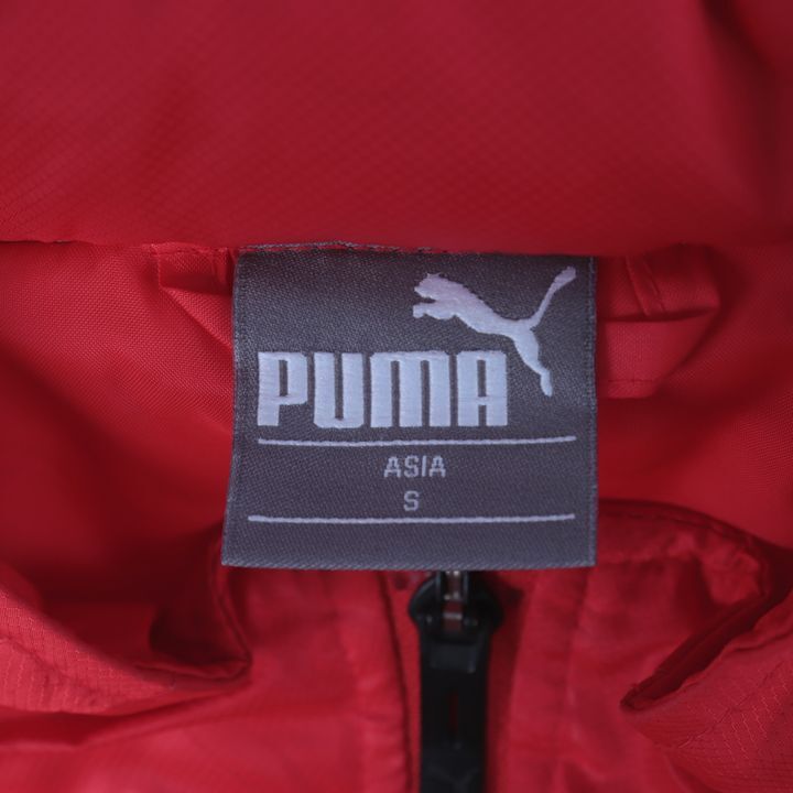  Puma с хлопком блузон Zip выше с высоким воротником . Logo жакет внешний женский S размер красный PUMA