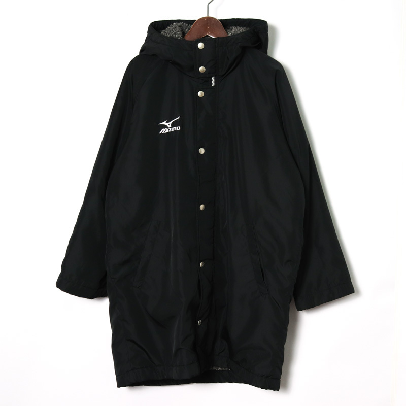  Mizuno nylon jacket bench coat reverse side boa outer Kids for boy Jr.F size black Mizuno