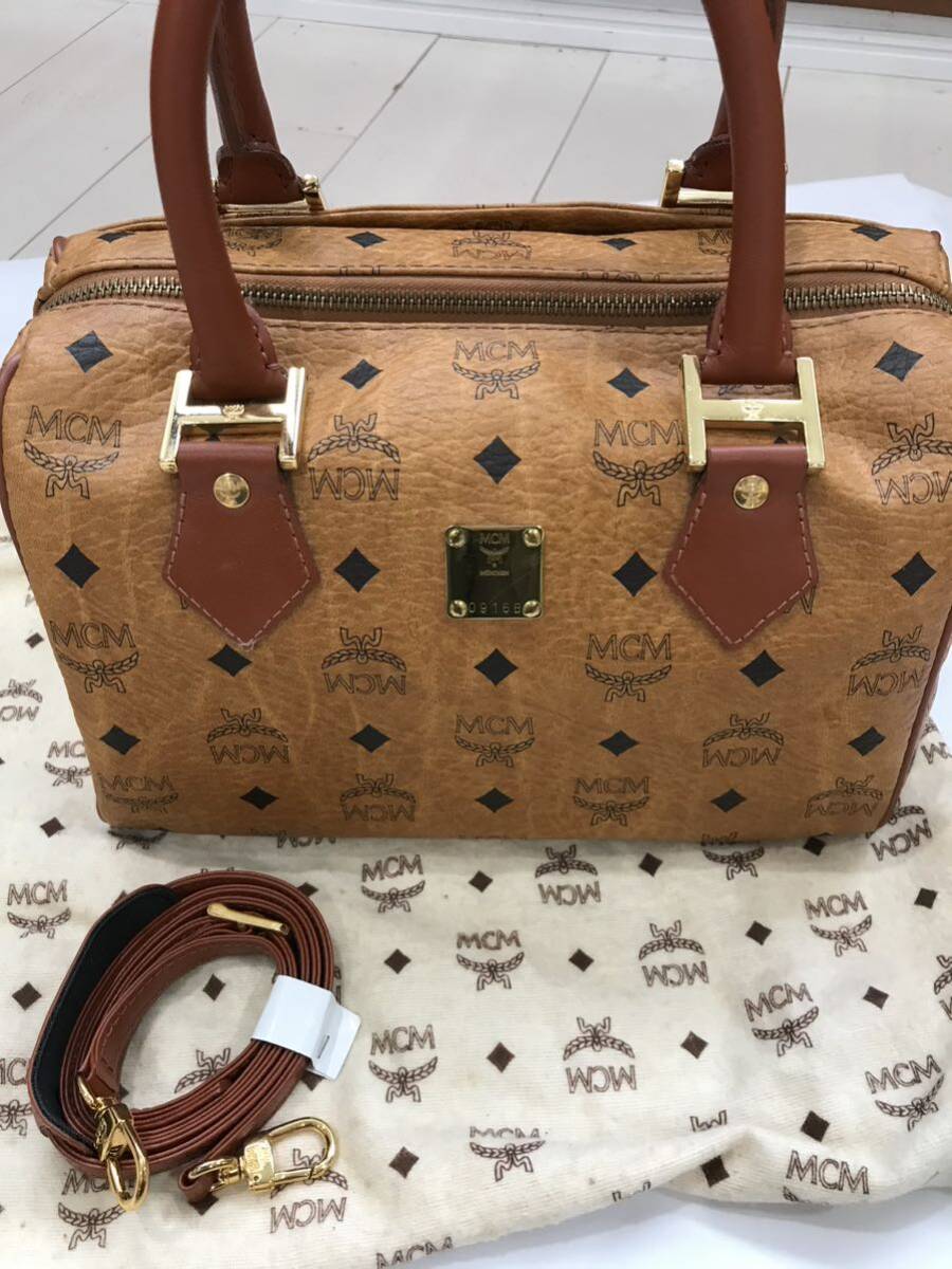 1円スタート MCM エムシーエム ヴィセトス ミニボストンバッグ ショルダーバッグ ハンドバッグ ブラウン 総柄 レディース バッグ(かばん、バッグ)｜売買されたオークション情報、yahooの商品  かばん、バッグ