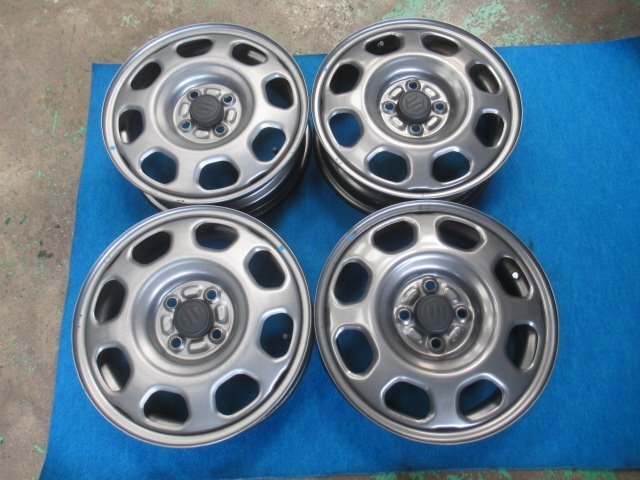 スズキ純正 ハスラー 15インチ スチールホイール 15X4.5J +45 PCD100 4H 4穴 中古