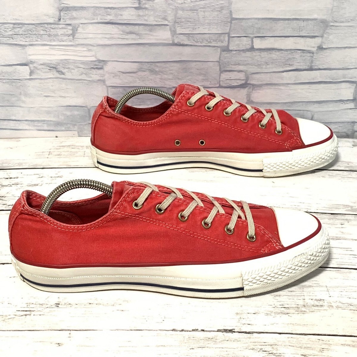 R6804bL CONVERSE ALLSTAR Converse все Star low cut спортивные туфли красный мужской 26cm 136715C retro American Casual красный бирка 