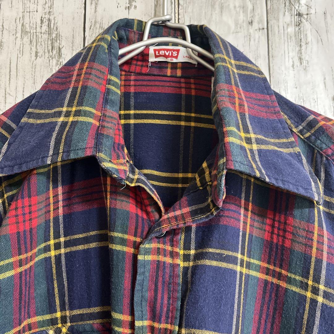 70's Levi's リーバイス USA製 アメリカ製 ネルシャツ L 70's Levi's リーバイス USA製 アメリカ製 ネルシャツ L