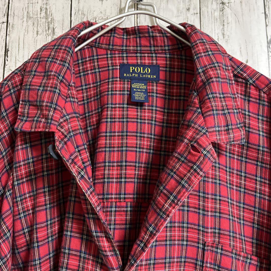 Ralph Lauren ラルフローレン パジャマシャツ XL 赤チェック Ralph Lauren ラルフローレン パジャマシャツ XL 赤チェック