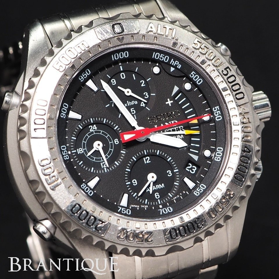 SEIKO セイコー ランドマスター 7K32-0A10 SBCN003 サミッター チタン QZ クォーツ 回転ベゼル メンズ 腕時計 「24548」