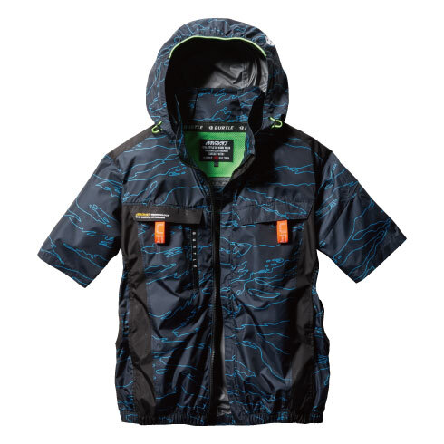 2024年最新 XXL(3L)　ターコイズ　サイドFAN 半袖　バートル 空調服　AC2026　【 服のみ】エアークラフト　【送料一律300円】② 