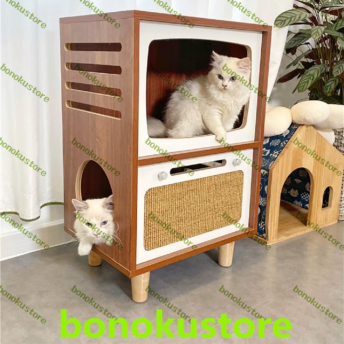猫ハウス 2in1木製コンドミニアム屋内猫高級家具 子猫シェルター 猫ハウス 2in1木製コンドミニアム屋内猫高級家具 子猫シェルター