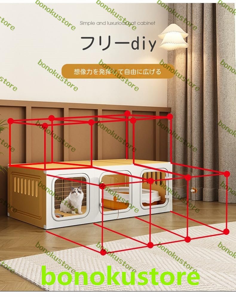 子猫 猫のための豪華な屋内キャットハウス トイレ付き 広々自由 子猫 猫のための豪華な屋内キャットハウス トイレ付き 広々自由