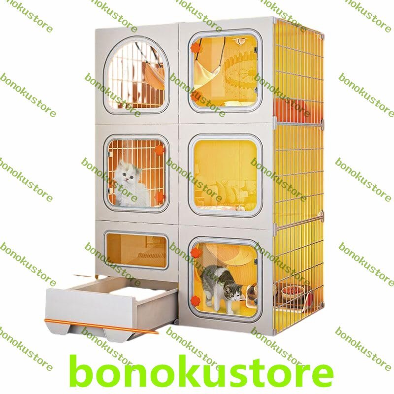 子猫 猫のための豪華な屋内キャットハウス トイレ付き 広々自由 子猫 猫のための豪華な屋内キャットハウス トイレ付き 広々自由