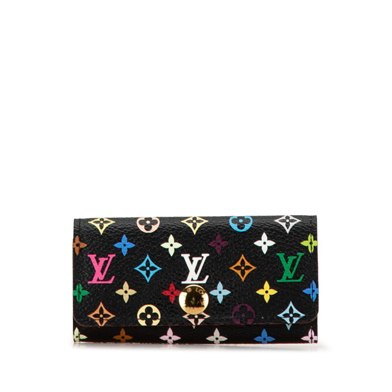  Louis Vuitton monogram multicolor myurutikre4 key case M93732nowa-ru black PVC leather LOUIS VUITTON [ used ]