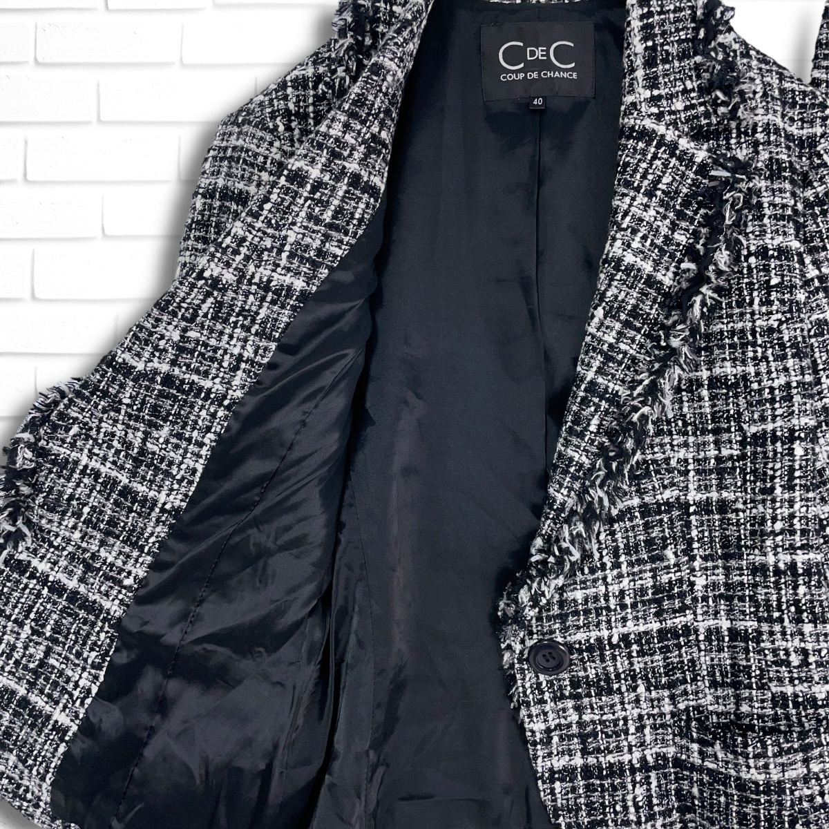 良品 CDEC COUP DE CHANCE クードシャンス ラメ ツイード 良品 CDEC COUP DE CHANCE クードシャンス ラメ ツイード