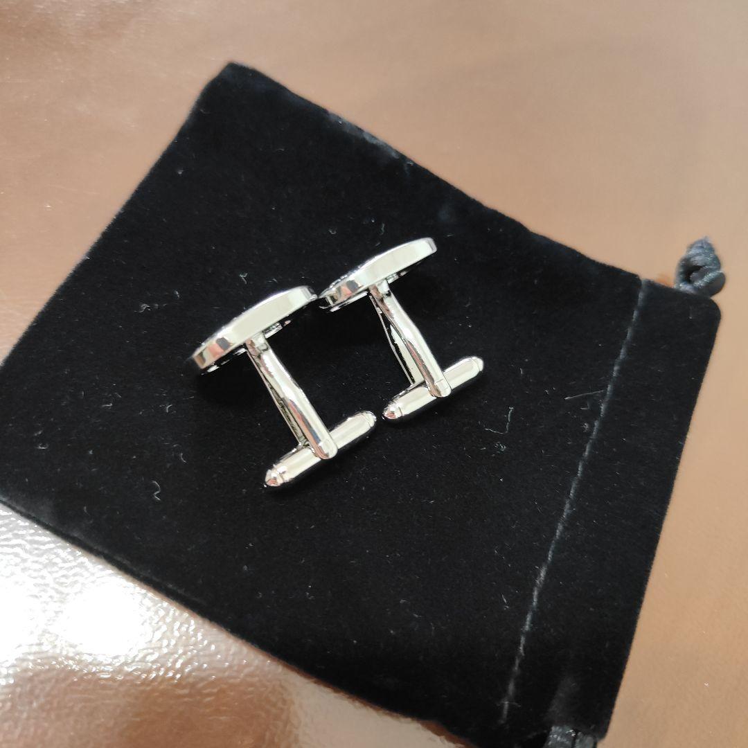 上品なカフスボタン カフリンクス 結婚式 ステレンス ツイスト型_画像5
