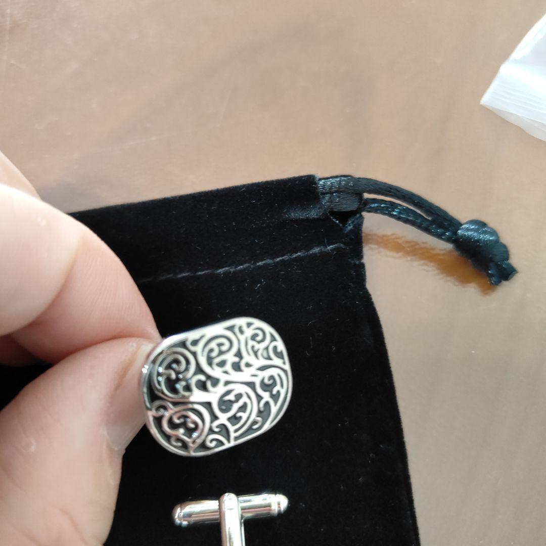 上品なカフスボタン カフリンクス 結婚式 ステレンス ツイスト型_画像7