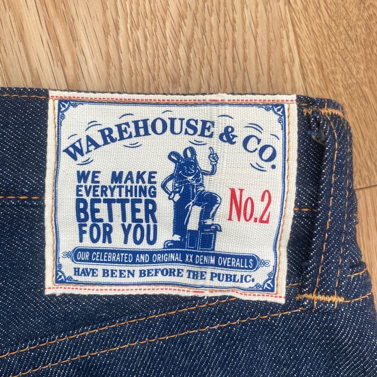 極美品 WAREHOUSE NO 2 復刻 デニムパンツ W32 ウエアハウス 極美品 WAREHOUSE NO 2 復刻 デニムパンツ W32 ウエアハウス